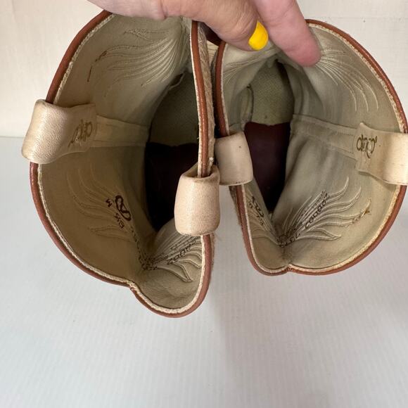 Vintage Dingo Cowboy Boot Size 6.5 Western Cowgirl Neutral Festival Boho Country - Picture 9 of 13